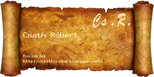 Csath Róbert névjegykártya
